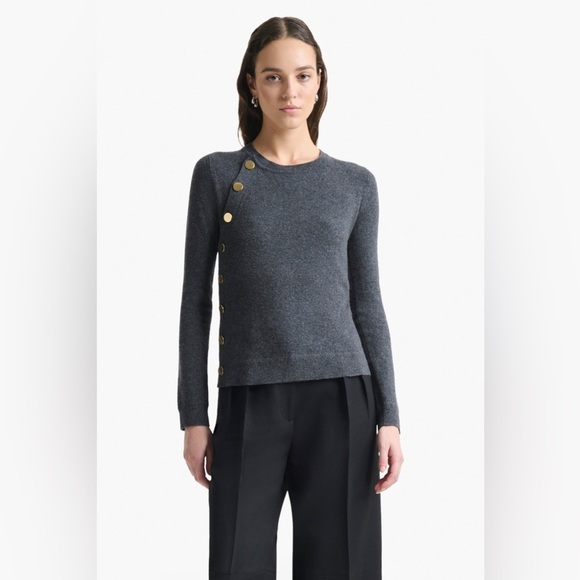 ALTUZARRA 100% Cashmere The Minamoto Knit Sweater in Carbon Melange Size XL NWT - Picture 1 of 11